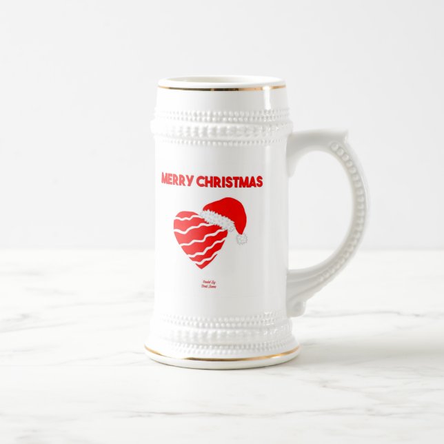 Jarra De Cerveza Navidades Santa Heart Stein Mug (Derecha)