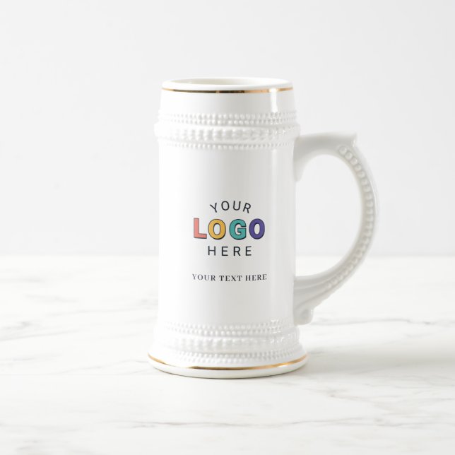 Jarra De Cerveza Negocio de Logo Personalizado (Derecha)