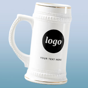 Jarra De Cerveza Negocio de Logotipo y Texto Simple
