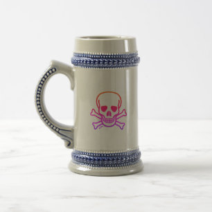 Jarra De Cerveza Neon Skull stein