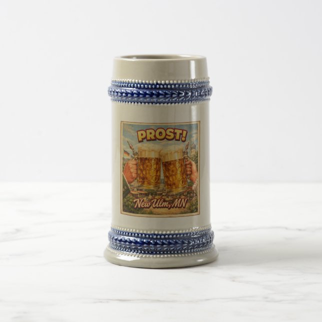 Jarra De Cerveza New Ulm MN Minnesota German Prost Beer Stein (Centro)