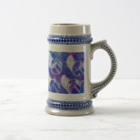 Niebla púrpura de los círculos Cerveza Stein Mug