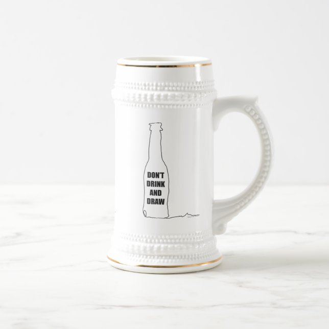 Jarra De Cerveza No bebas y dibujas (Derecha)