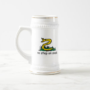 Jarra De Cerveza No pisar en snek memes parodia de Gadsden SnekRigh