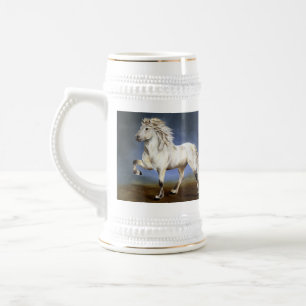 Jarra De Cerveza Nobleza de caballo blanco
