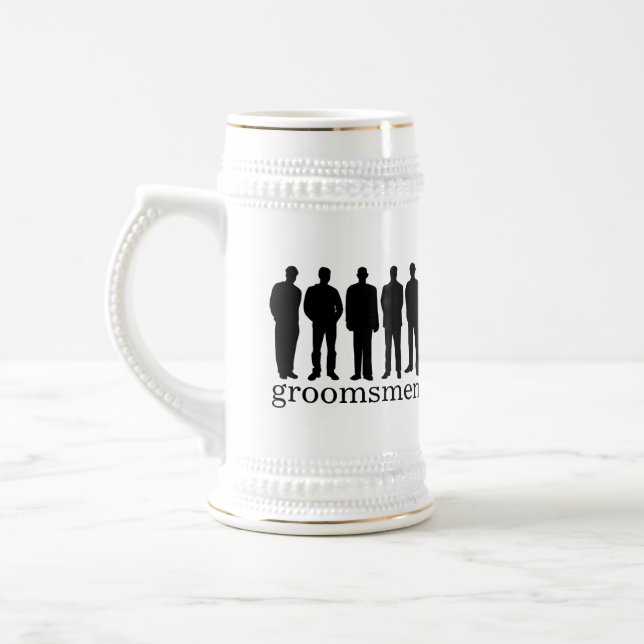 Jarra De Cerveza Nombre personalizado groomsman soltero cerveza ste (Izquierda)