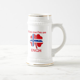 Jarra De Cerveza Noruegos personalizada me besan que soy Engh