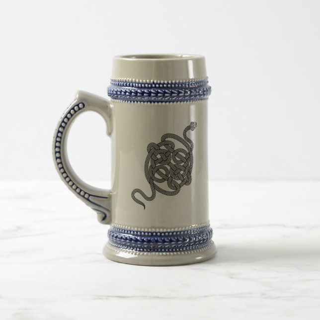 Jarra De Cerveza Nudo serpente [negro] (Izquierda)