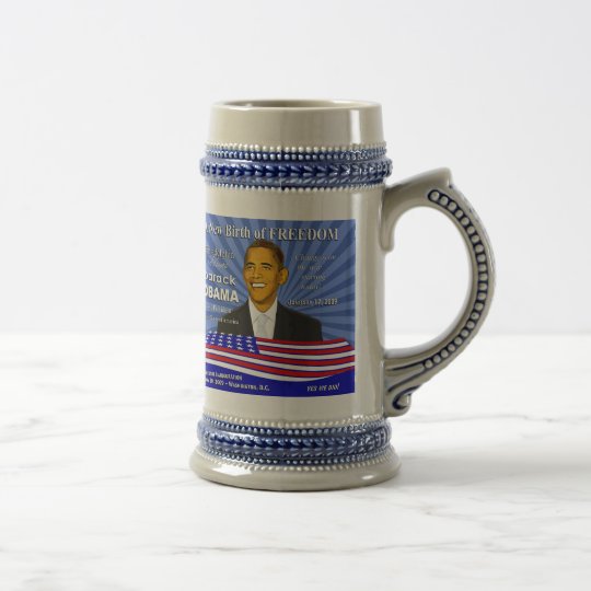 Jarra De Cerveza Obama Philadelphia Stein conmemorativo
