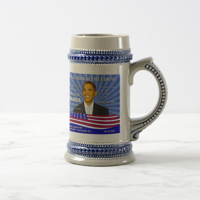 Jarra De Cerveza Obama Philadelphia Stein conmemorativo (Derecha)