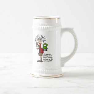 Jarra De Cerveza Obteniendo humor afortunado