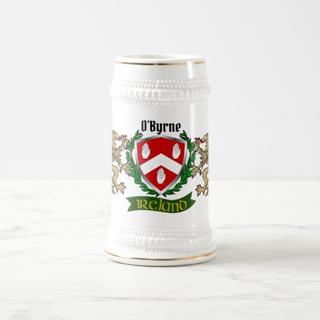 Jarra De Cerveza O'Byrne/Byrne Irish Shield Beer Stein (Centro)