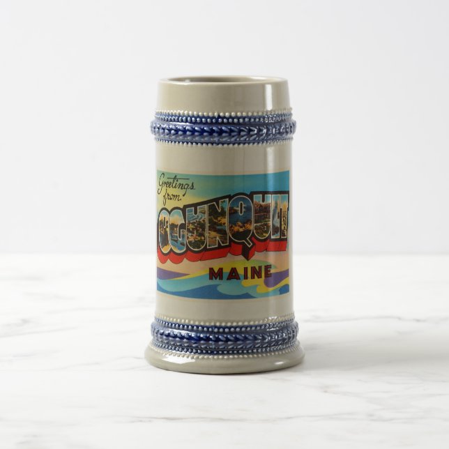 Jarra De Cerveza Ogunquit Maine YO recuerdo viejo del viaje del (Centro)