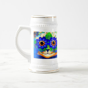 Jarra De Cerveza Ojos de flor de gato