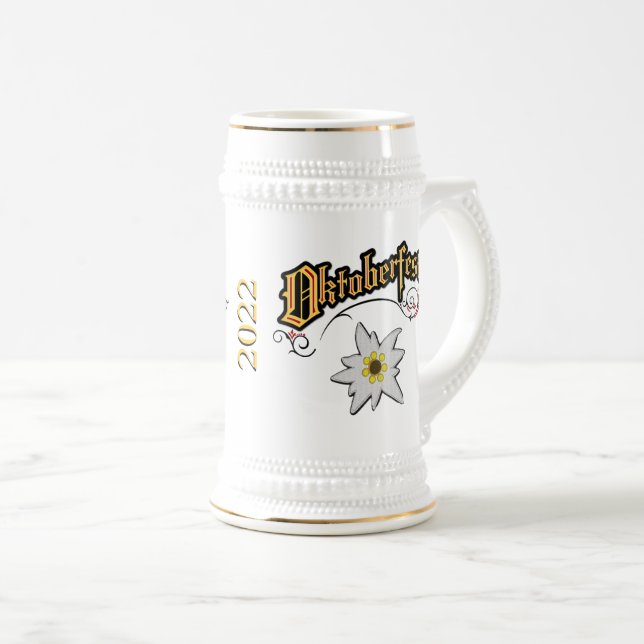 Jarra De Cerveza Oktoberfest Ceramic Beer Stein (Anverso derecho)
