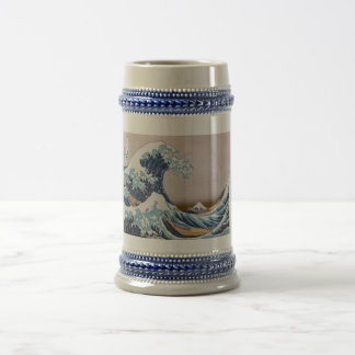 Jarra De Cerveza Ola de tsunami Gran ola frente a Kanagawa Japón po