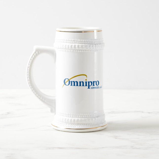Jarra De Cerveza Omnipro Services White Stein Mug (Izquierda)