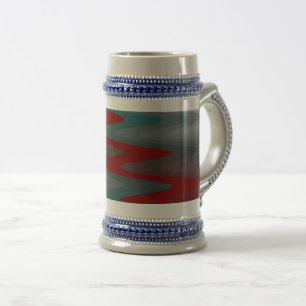 Jarra De Cerveza ondas gris burgundy teal