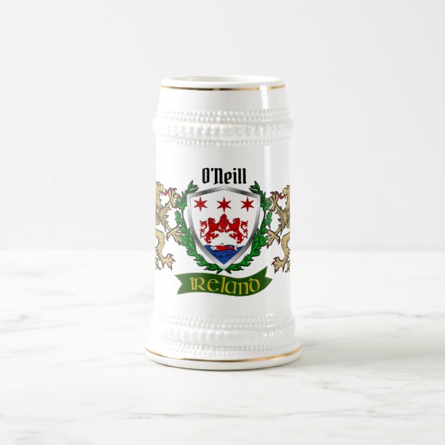 Jarra De Cerveza O'Neill/Neill Irish Shield Beer Stein (Centro)