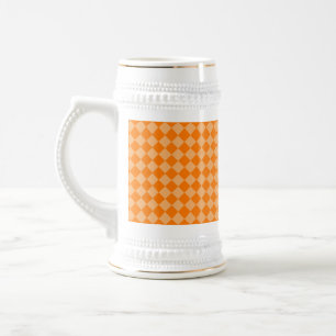 Jarra De Cerveza Orange Combination Diamond Pattern by STaylor