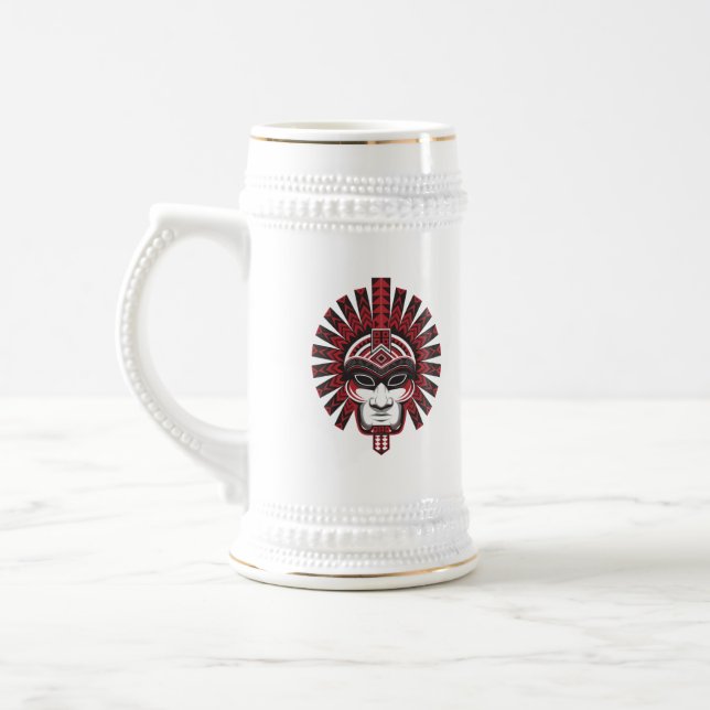 Jarra De Cerveza Orgullo guerrero azteca (Izquierda)