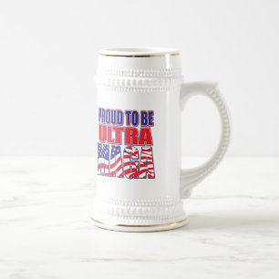Jarra De Cerveza Orgulloso de Apoyar al Presidente Trump