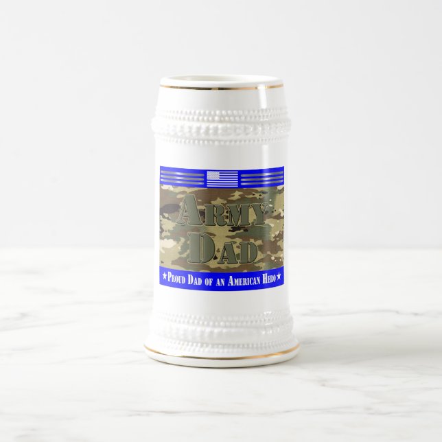 Jarra De Cerveza Orgulloso papá del ejército (Centro)