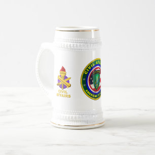 Jarra De Cerveza Orgulloso soldado de asuntos civiles del ejército
