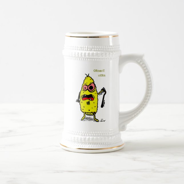 Jarra De Cerveza Ornery Corn Stein (Derecha)