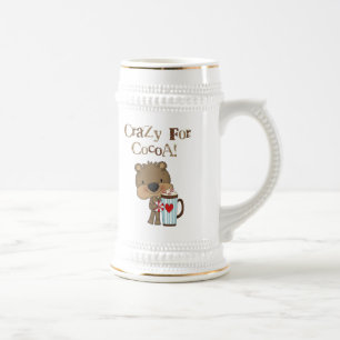 Jarra De Cerveza Oso del muchacho loco para el día de fiesta del