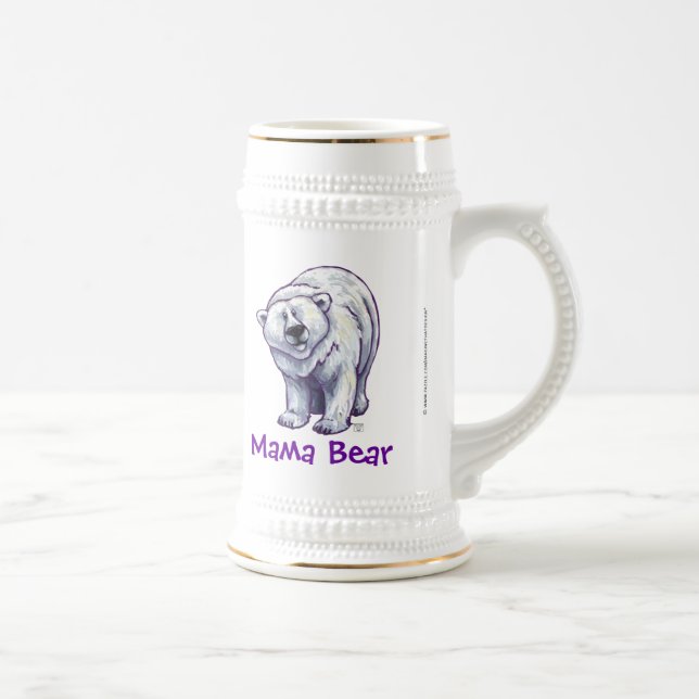 Jarra De Cerveza Oso polar lindo para mamá (Derecha)
