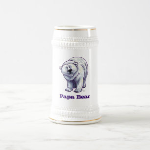 Jarra De Cerveza Oso polar Stein del oso de la papá