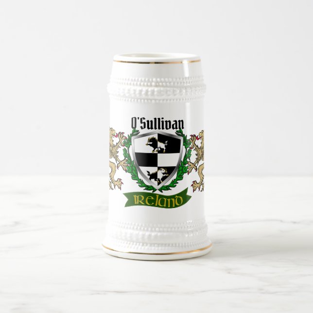 Jarra De Cerveza O'Sullivan/Sullivan (Beare) Escudo irlandés (Centro)
