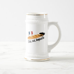 Jarra De Cerveza Oui Oui Baguette - Comida francesa divertida