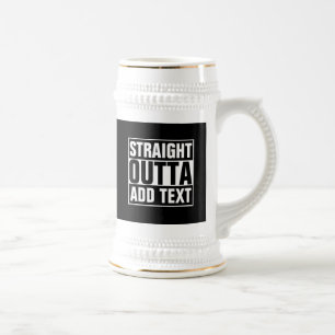Jarra De Cerveza OUTTA RECTO - añada su texto aquí/créelo para