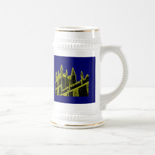 Jarra De Cerveza Oxford Inglaterra 1986 amarillos constructivos de