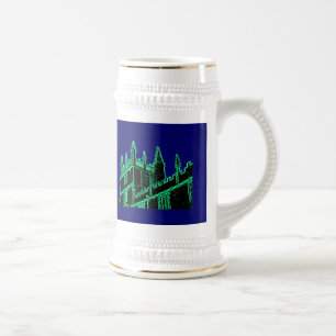 Jarra De Cerveza Oxford Inglaterra 1986 verdes constructivos de los