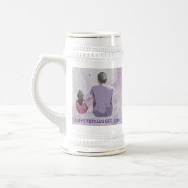 Jarra De Cerveza PADRE Y HIJA SENTADOS DE LA Mug