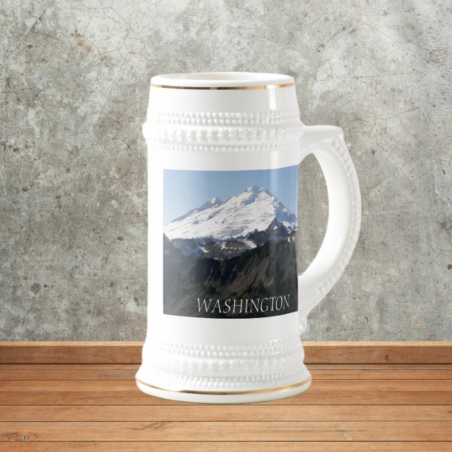 Jarra De Cerveza Paisaje del Monte Baker del Estado de Washington (In Situ)