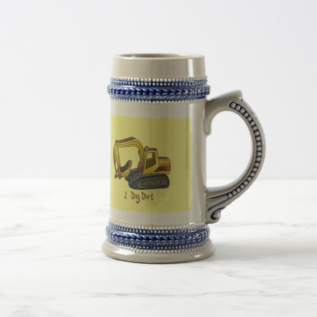 Jarra De Cerveza Pala mecánica excava tierra (Derecha)