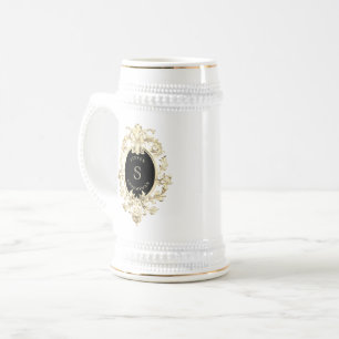 Jarra de cerveza para padrino de boda barroco de o