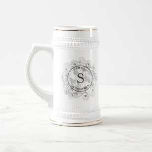 Jarra de cerveza para padrinos de boda con monogra