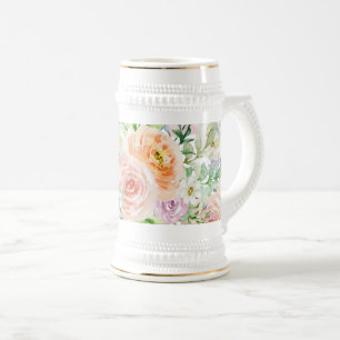 Jarra De Cerveza Pastel de jardín romántico