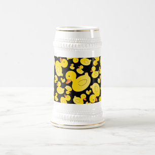 Jarra De Cerveza Patos de goma negros lindos