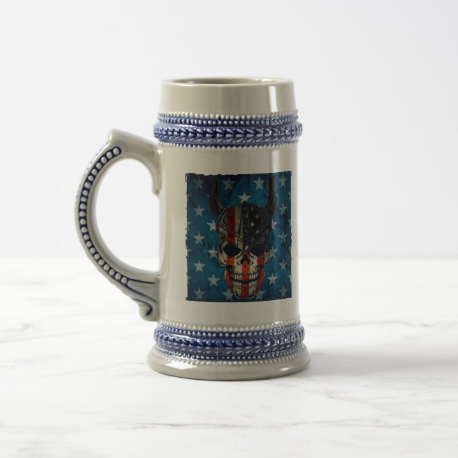 Jarra De Cerveza Patriótico de la Bandera de Estados Unidos (Izquierda)
