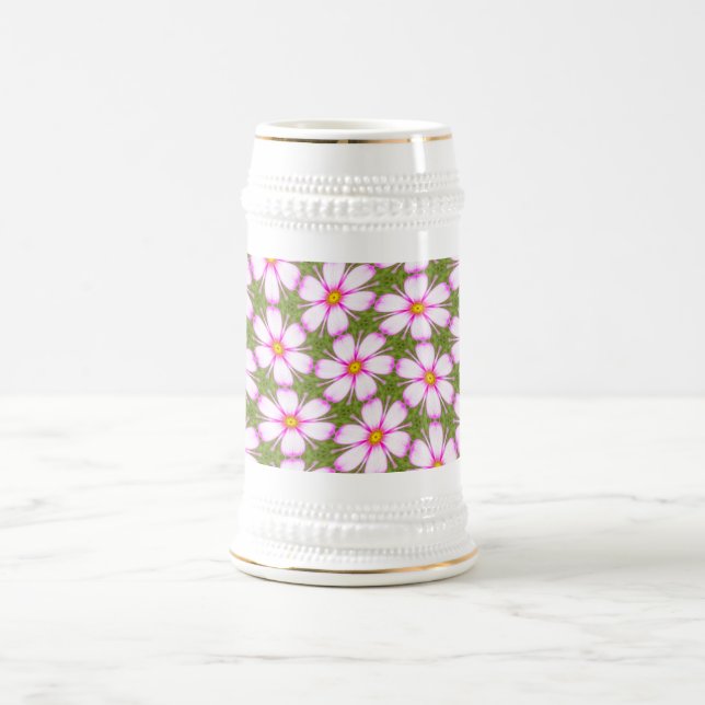 Jarra De Cerveza Patrón de flores de cosmos (Centro)