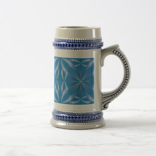 Jarra De Cerveza patrón de topacio azul