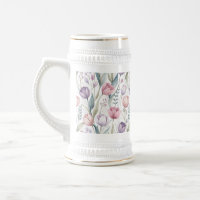 Patrón floral de tulipán escandinavo