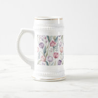 Patrón floral de tulipano escandinavo