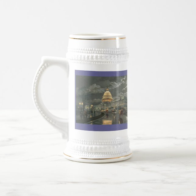 Jarra De Cerveza Paul McGehee "The Capitol by Moonlight" Beer Stein (Izquierda)